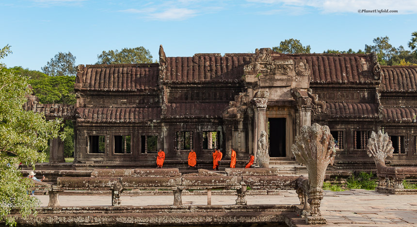 Monks at Angkor Library